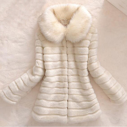 Women's Coat Rabbit Fur New Mid-length