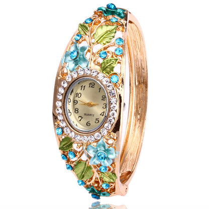 Women’s Flower Diamond Bracelet Watch