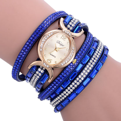 Women’s Casual Rhinestone Dress Bracelet Quartz Watch
