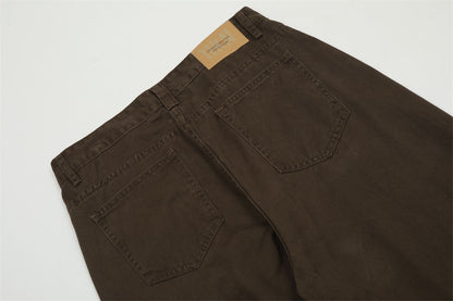 Fashion Denim Loose Straight Trousers Men