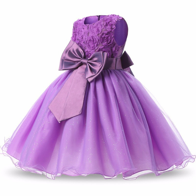 Girls’ Princess Flower Girl Dress – Summer Tutu Wedding & Birthday Party Outfit