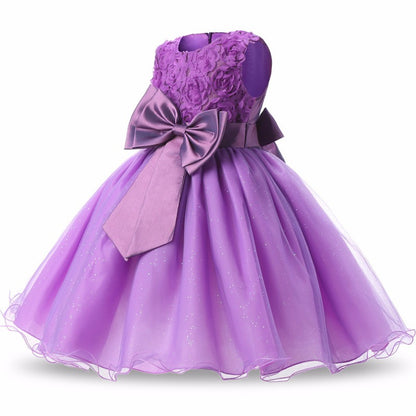 Girls’ Princess Flower Girl Dress – Summer Tutu Wedding & Birthday Party Outfit