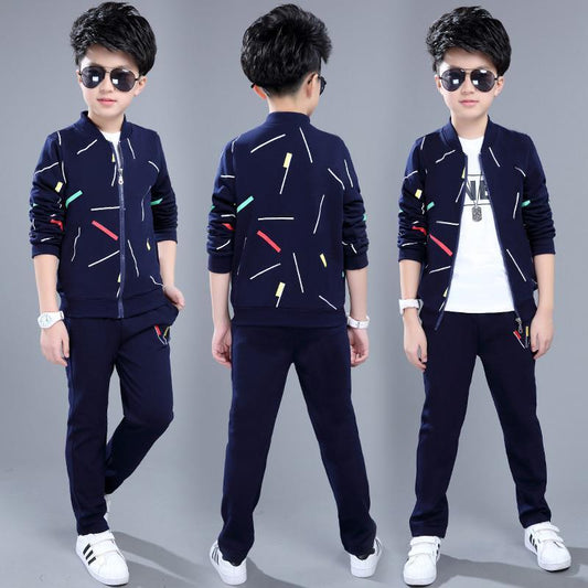 Two-piece Western Style Handsome Boy Clothes