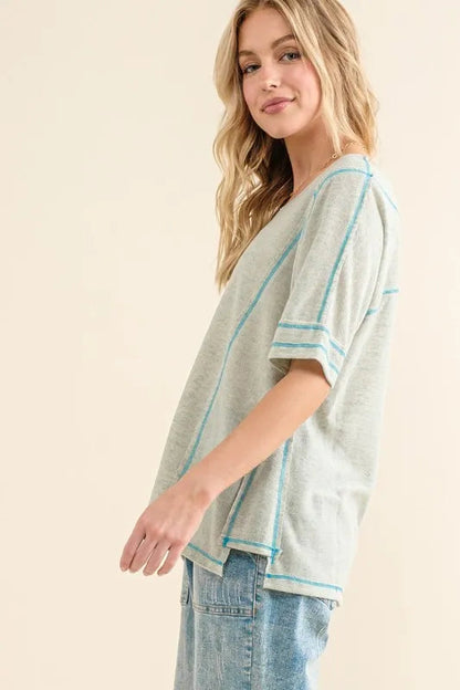 And The Why Reversed Stitch Basic T Shirt