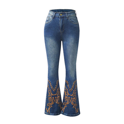 Women's High-Waist Heart Cut-out Jeans