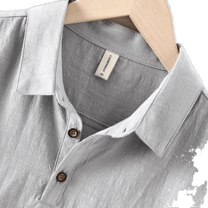 Men's Linen Shirt Solid Color
