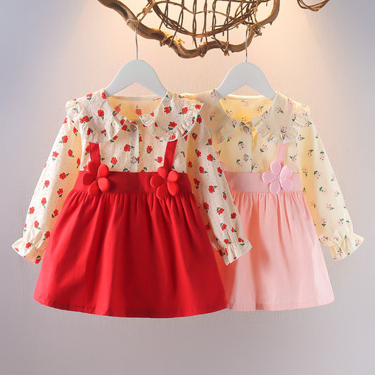 Toddler Baby Girls’ Autumn Skirt – Cute Floral Dress Clothes