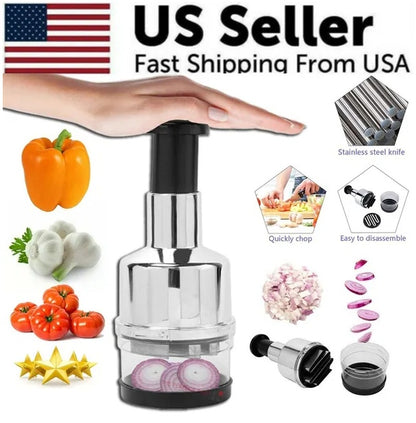 Vegetable Fruit Salad Onion Garlic Hand Chopper Cutter Slicer Peeler Dicer