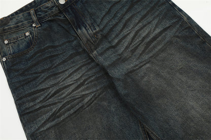 Fashion Straight Denim Trousers Hip Hop Men