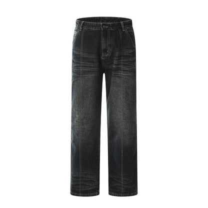 American High Street Wide Leg Denim Trousers Men