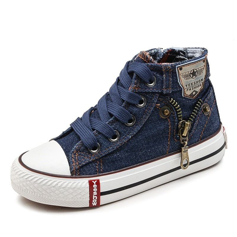 Kids’ Casual Sneakers – Breathable Canvas Sport Shoes for Boys & Girls