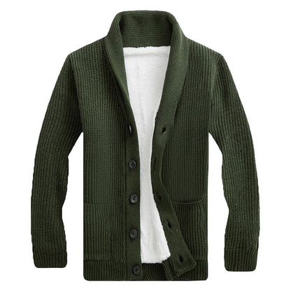 Autumn And Winter Sweater Knitwear Men's Cardigan Lapel