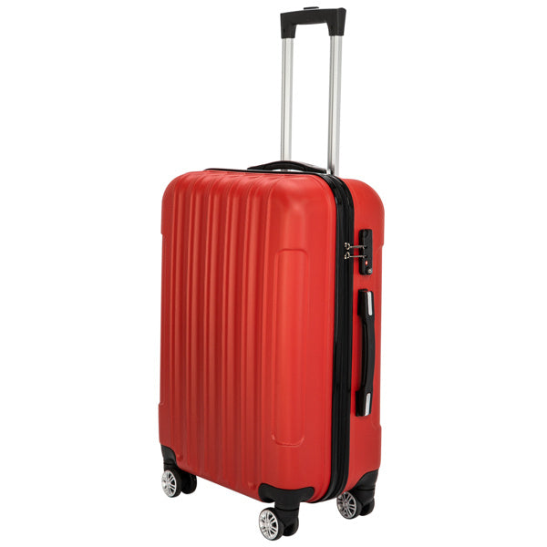 3-Piece Vertical Pattern Spinner Luggage Set with Handle & Universal Wheels-Piece Vertical Pattern Spinner Luggage Set with Handle & Universal Wheels