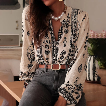 Women's Elegant Printed Blouse