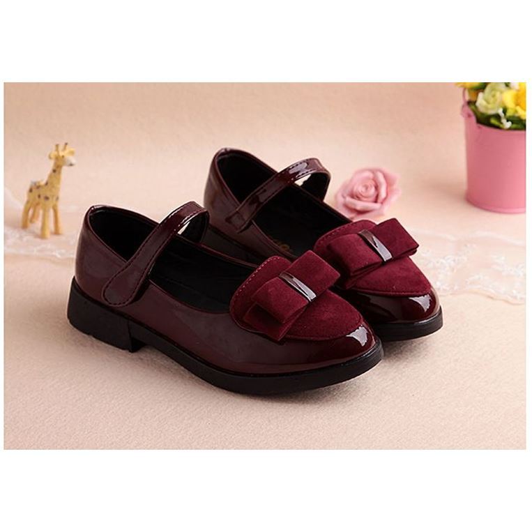 Girls’ Leather Sneakers – Kids School Baby Princess Shoes