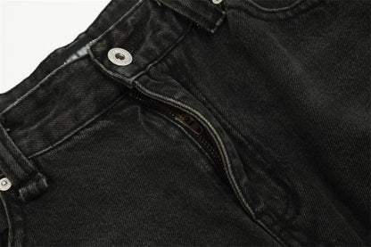Men's Fashion Washed Denim Punk Pants