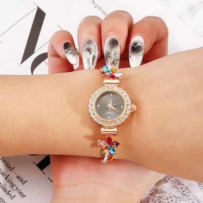 Women’s New Fashion Round Quartz Watch with Adjustable Bracelet