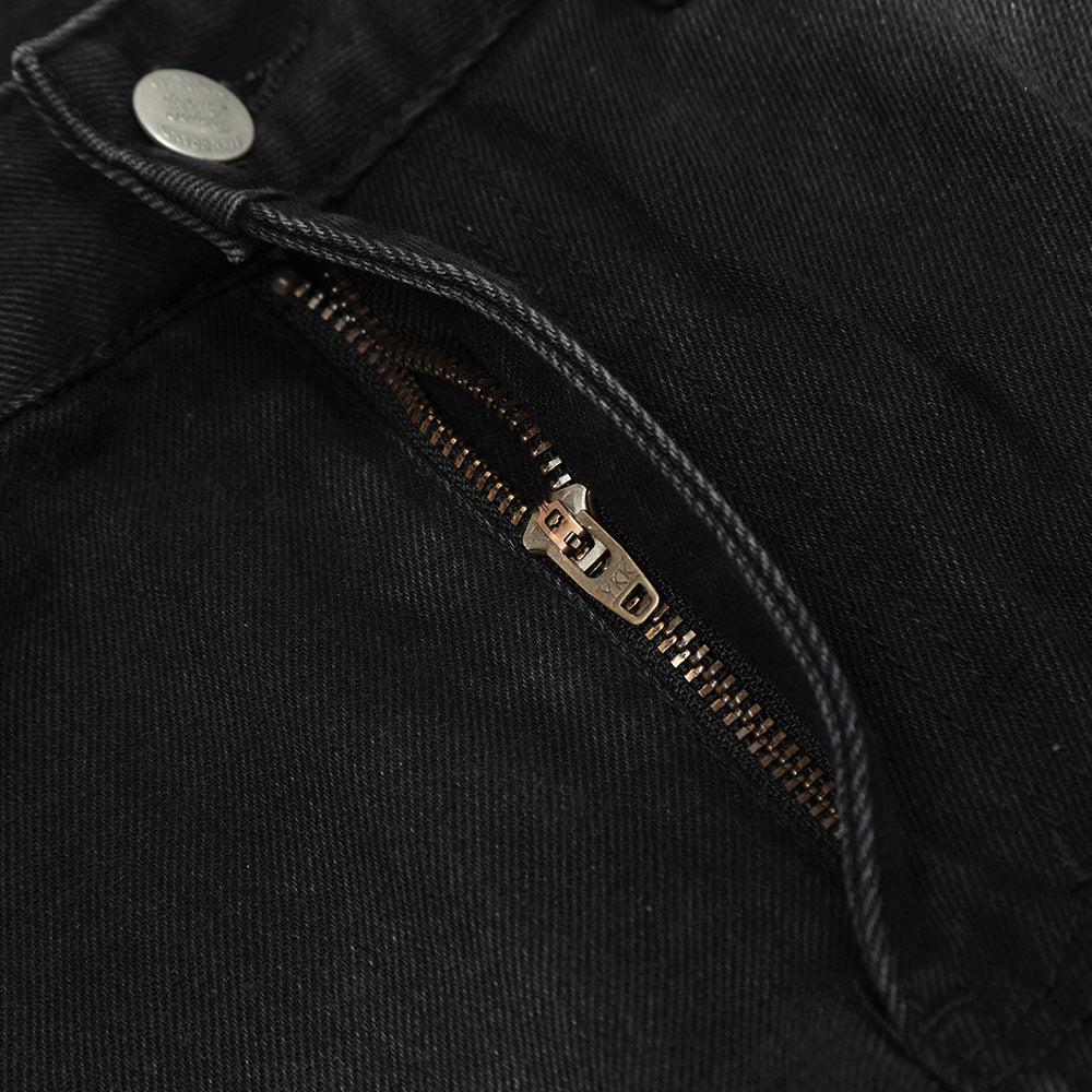 Inkjet Straight-leg Denim Overalls Men