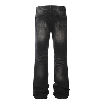 Retro Tattered Jeans Denim Trousers For Men
