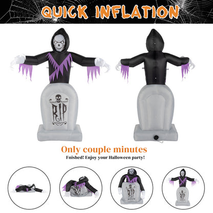 Grim Reaper And Grave, Halloween Inflatable Decoration