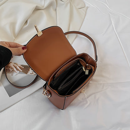 Women’s PU Shoulder Bag – Large Capacity Small Square Crossbody Handbag