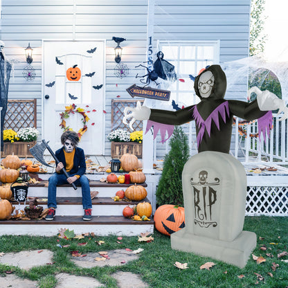 Grim Reaper And Grave, Halloween Inflatable Decoration