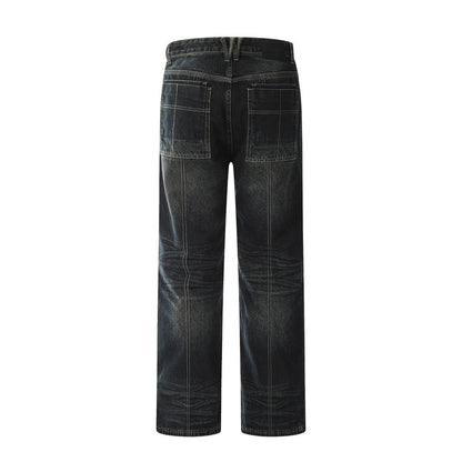 American High Street Wide Leg Denim Trousers Men