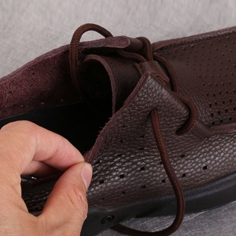 Men Hollow Breathable Shoes Business Casual