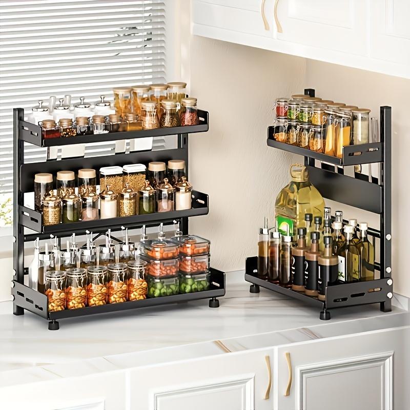1 Piece Stainless Steel Multi-layer Spice Rack Suitable For Kitchen