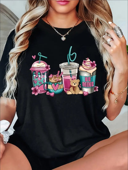 Bubble Tea Print Comfy T-Shirt