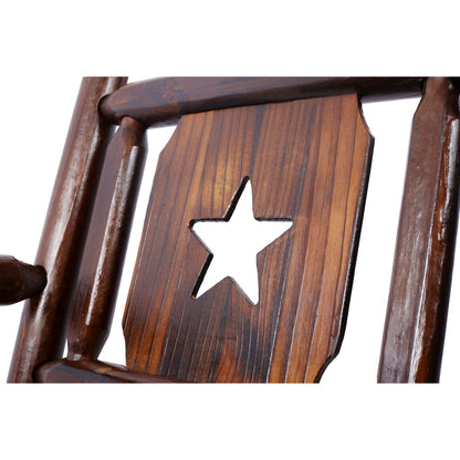 Outdoor Solid Wood Rocking Chair Bench