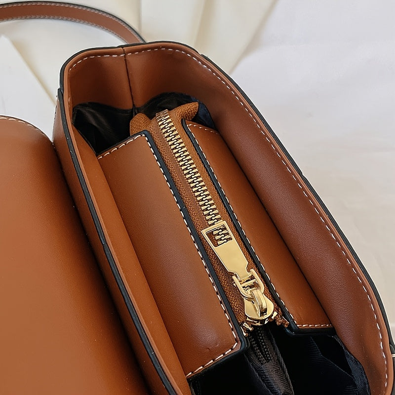Women’s PU Shoulder Bag – Large Capacity Small Square Crossbody Handbag