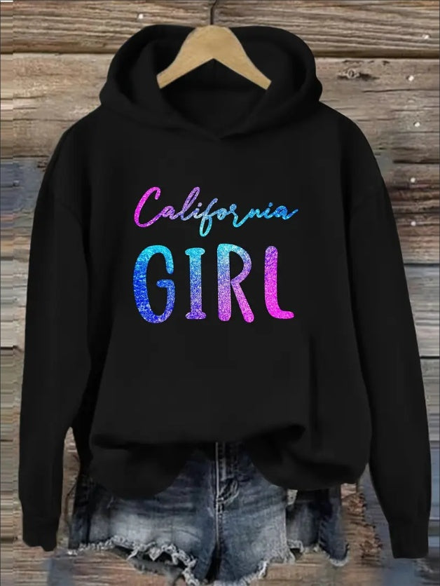Women's Fashion Letter & Graphic Print Hoodie