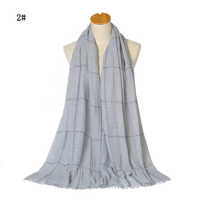 Glitter Lace Lines Sequins Crinkle Crimp Ripped Cotton Turban Hijab