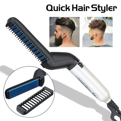 Electric Hair Straightener Brush For Men