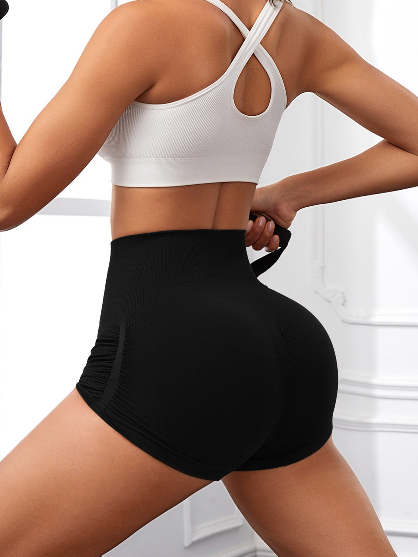 Workout Shorts For Women Scrunch Butt Lifting High Waisted Yoga Gym
