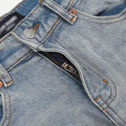 Washing Water Denim Bootcut Trousers Men