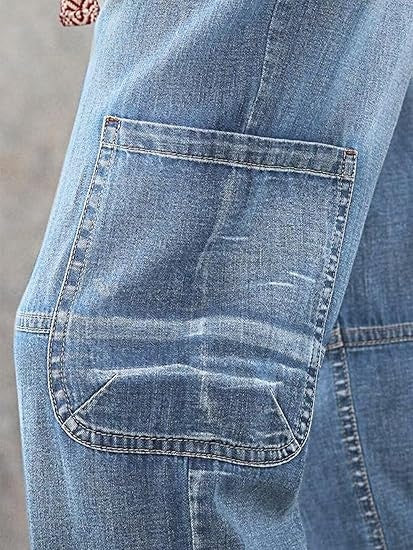 Women's High-Waist Lace-Up Jeans