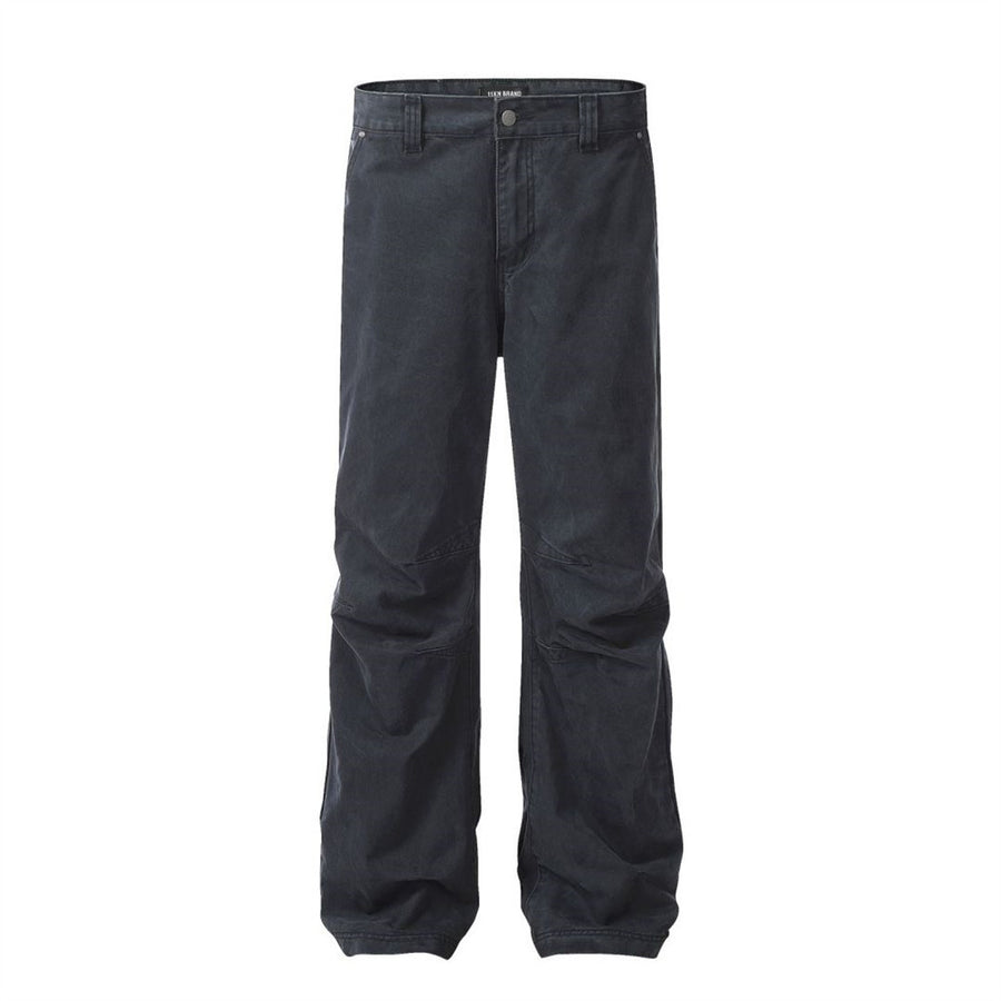 Fashion Denim Loose Straight Trousers Men