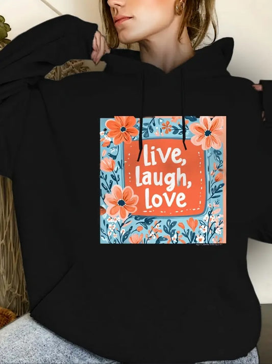 Ladies' Casual Printed Hoodies
