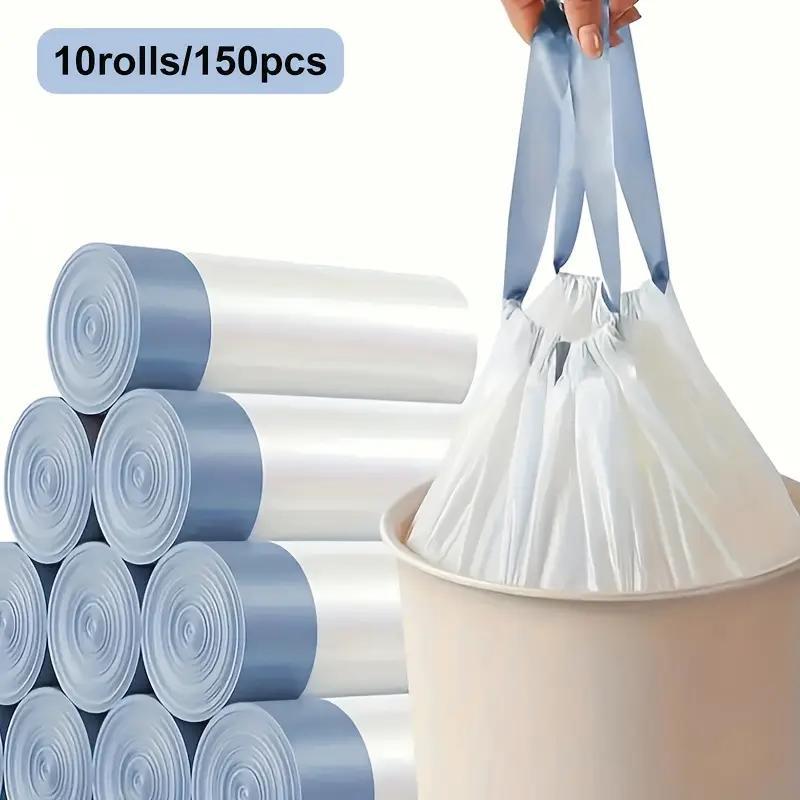 150pcs Extra Thick Leakproof Drawstring Odorless Garbage Bags