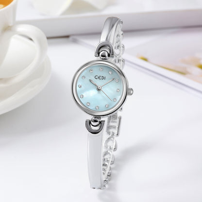 Women’s Simple Round Dial Bangle Quartz Watch