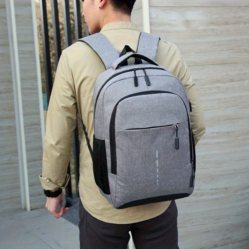 Oxford Cloth Backpack – Large Capacity Laptop Bag for Casual Daily Commuting