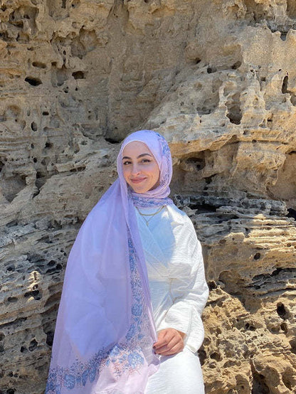 Satin Printed Hijab Printed Shawl Headscarf