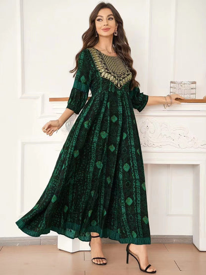 Fashion Personalized Ethnic Style Cotton Dress