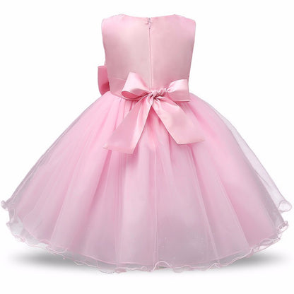 Girls’ Princess Flower Girl Dress – Summer Tutu Wedding & Birthday Party Outfit