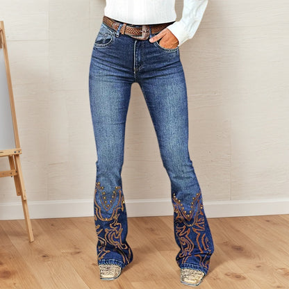 Women's High-Waist Heart Cut-out Jeans
