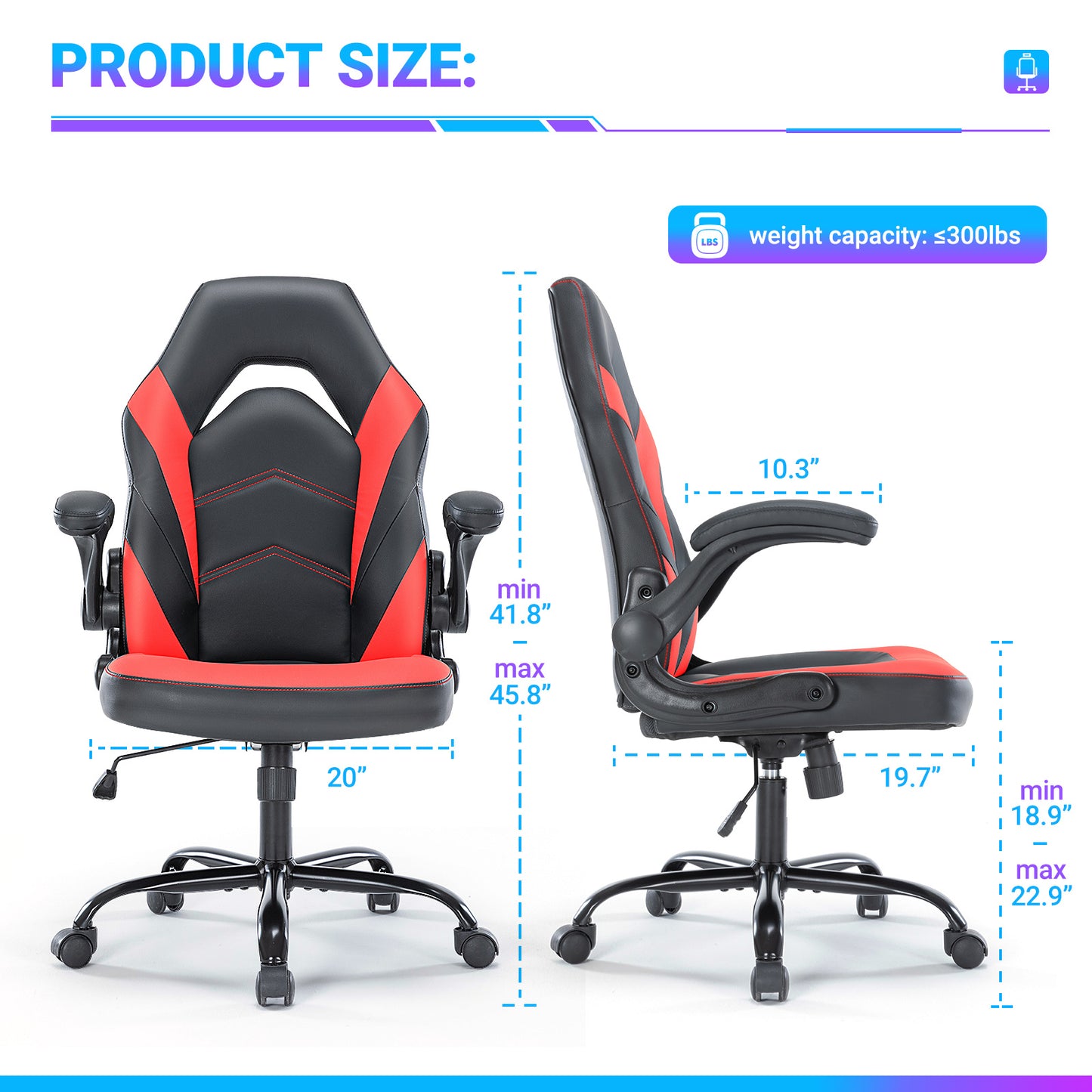 Computer Gaming Chair With Lumbar Support