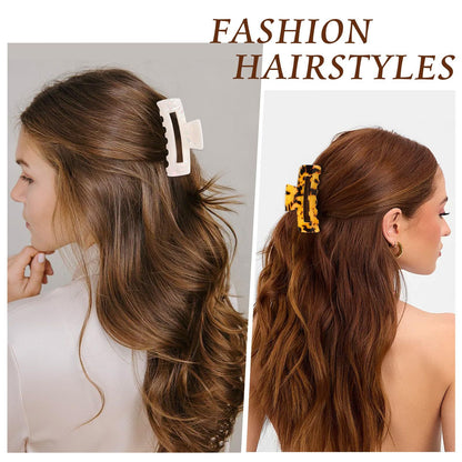 4Pcs Tortoise Hair Claw Clips