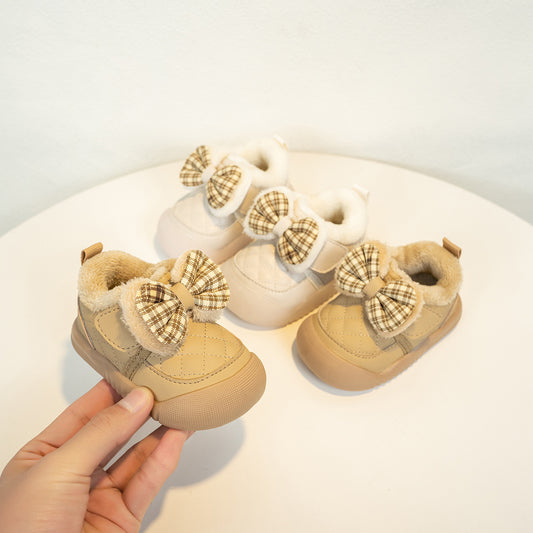 Winter Cotton Shoes for Kids – Fleece-Lined Warm Toddler Girls’ Shoes